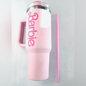 Barbie Pink Travel Mug with Handle New No Box